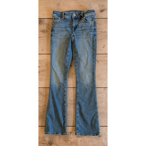 American Eagle Blue Jeans Women's Kick Boot Size 0 Pants 26X32